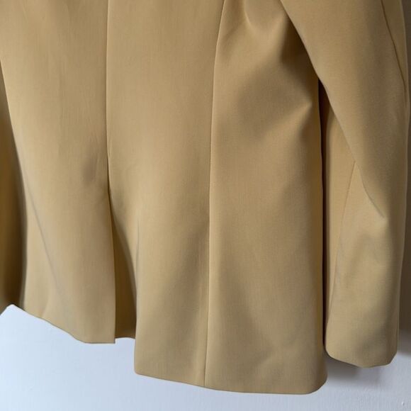 Women’s Large Light‎ Yellow Blazer Single Button Classic Tailored Jacket - Picture 4 of 12